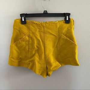Zara Mustard Shorts